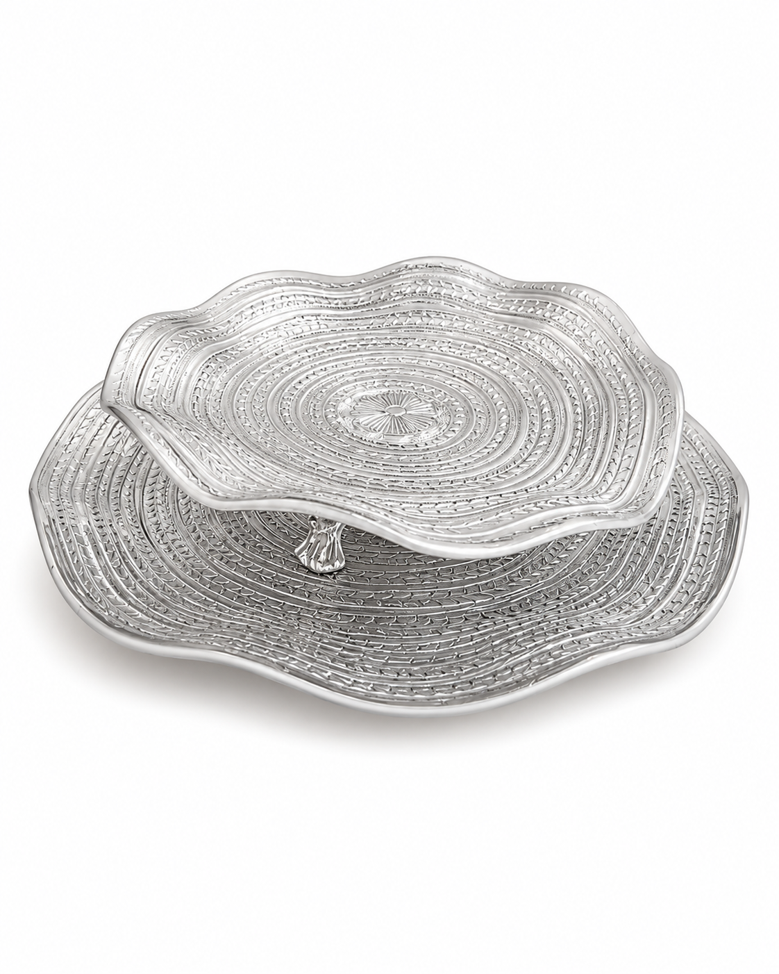 Elara Hammered Silver Duo