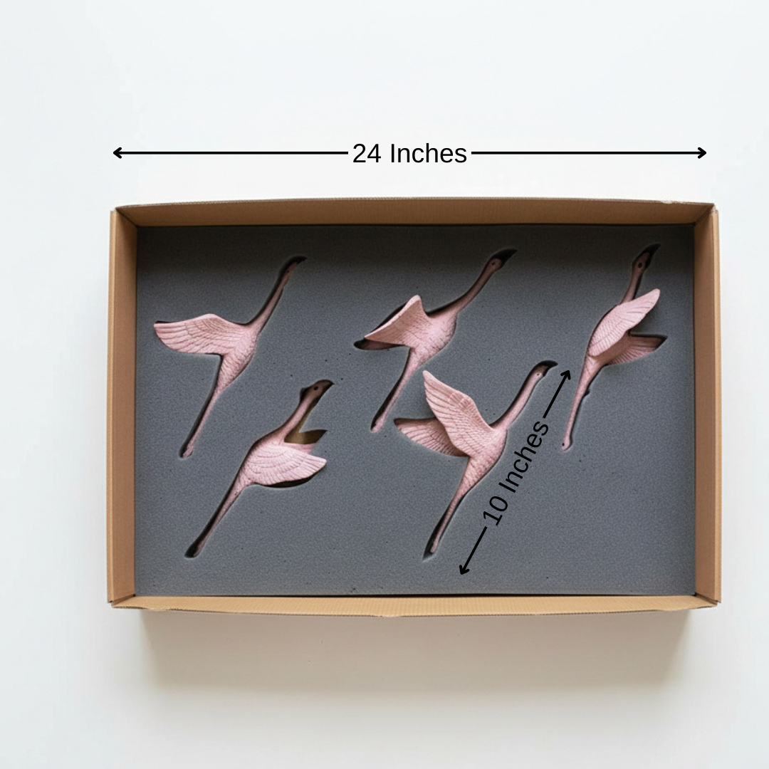 Pink Flight Wall Decor Set