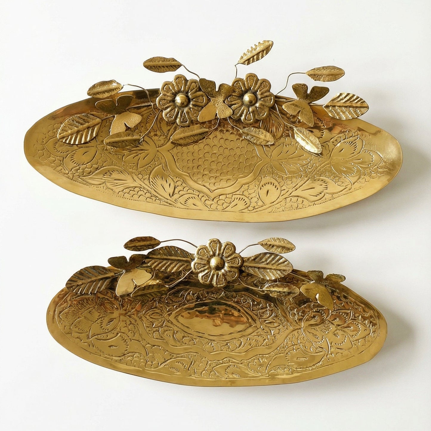 Imperial Blossam Oval Tray Set of 2