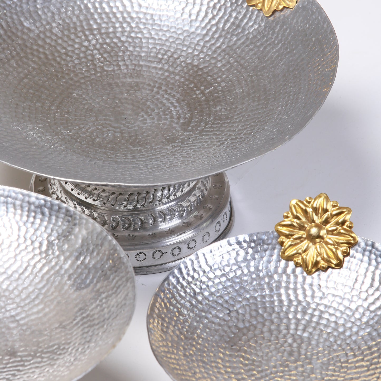 Silver Pedestal Bowl Set