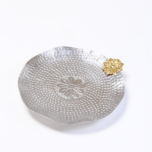 Zaria Silver Lotus Platter