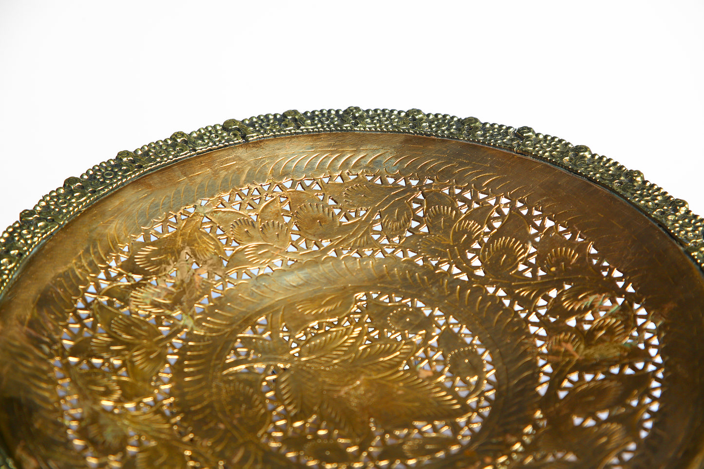 Nova Brass Cutwork Platter