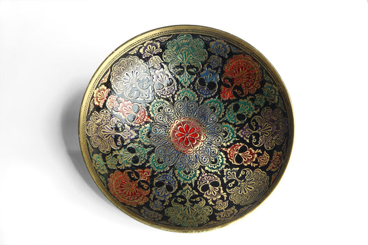 Aurum Hand-Painted Brass Bowl
