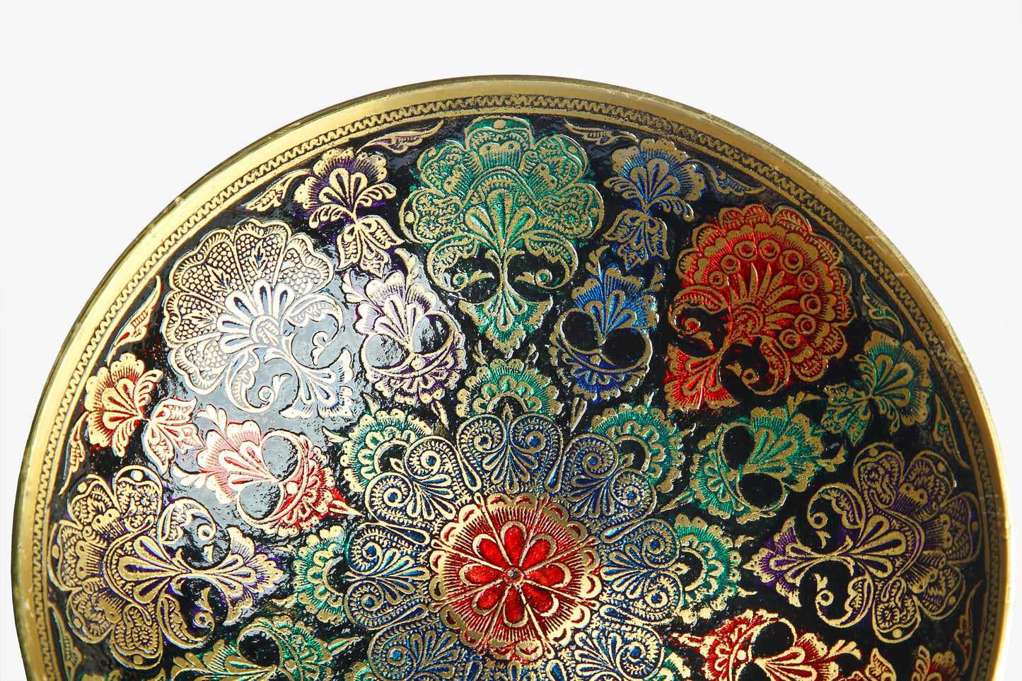 Aurum Hand-Painted Brass Bowl
