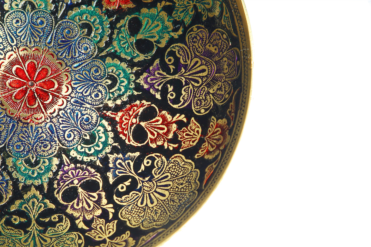 Aurum Hand-Painted Brass Bowl