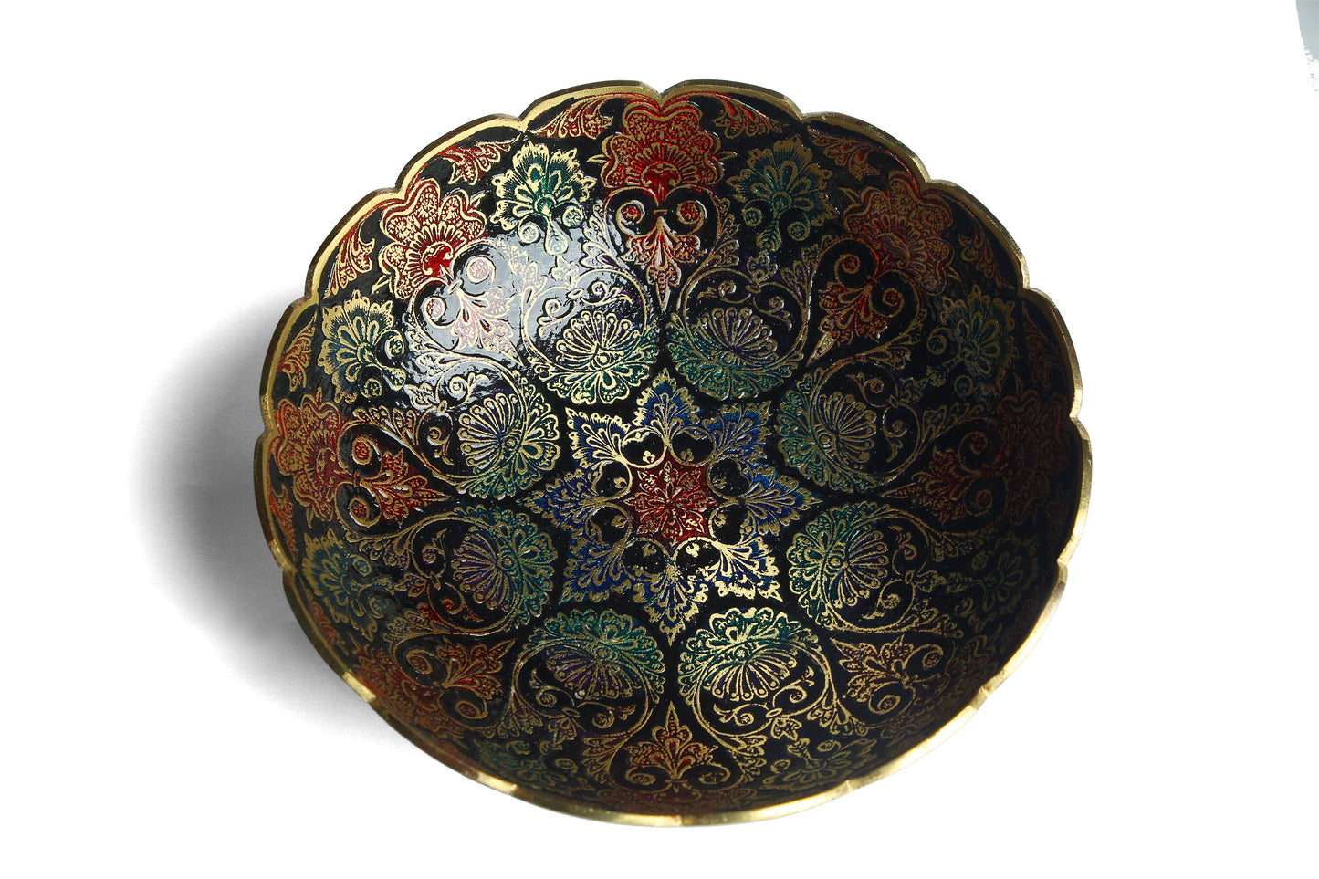 Bloom Hand-Painted Brass Bowl