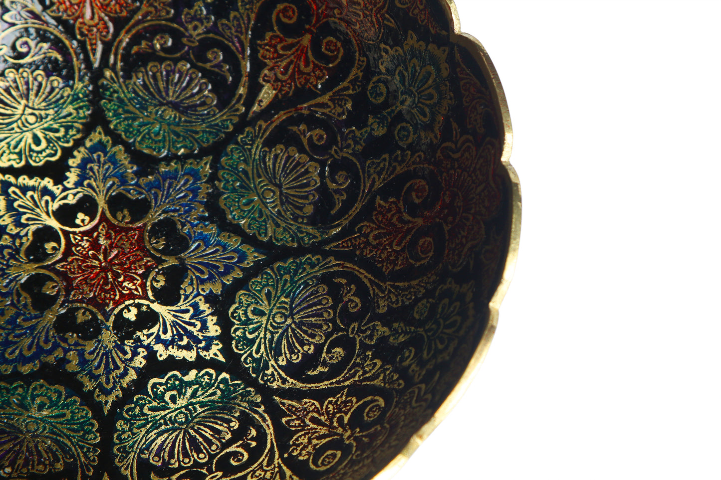 Bloom Hand-Painted Brass Bowl