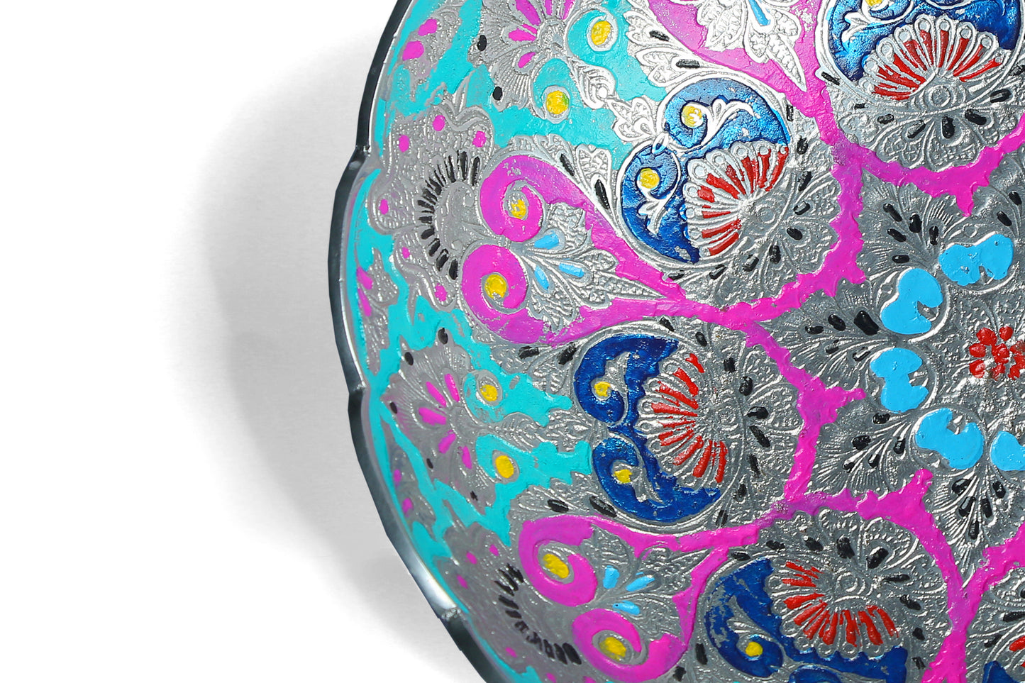 Sierra Hand-Painted Silver Bowl