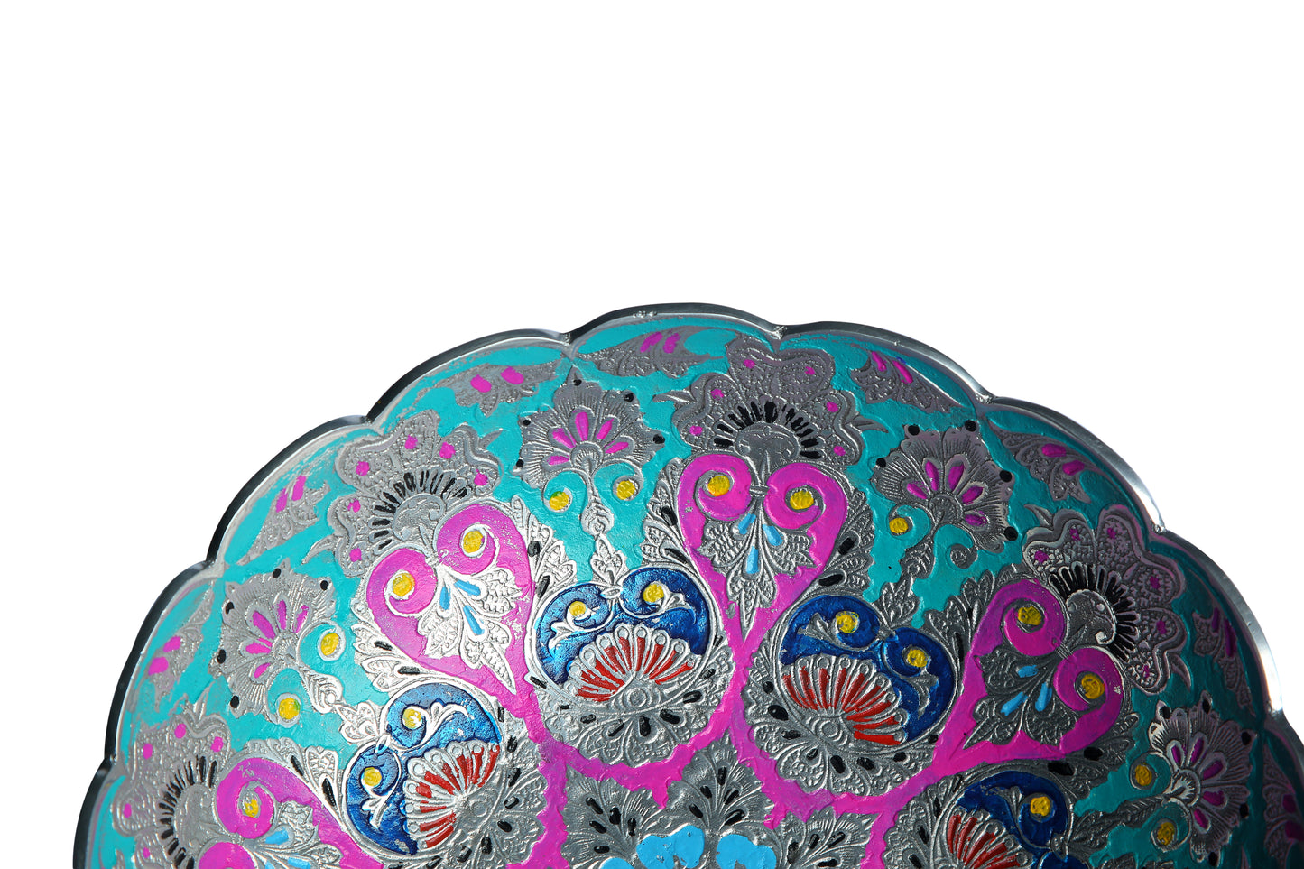 Sierra Hand-Painted Silver Bowl