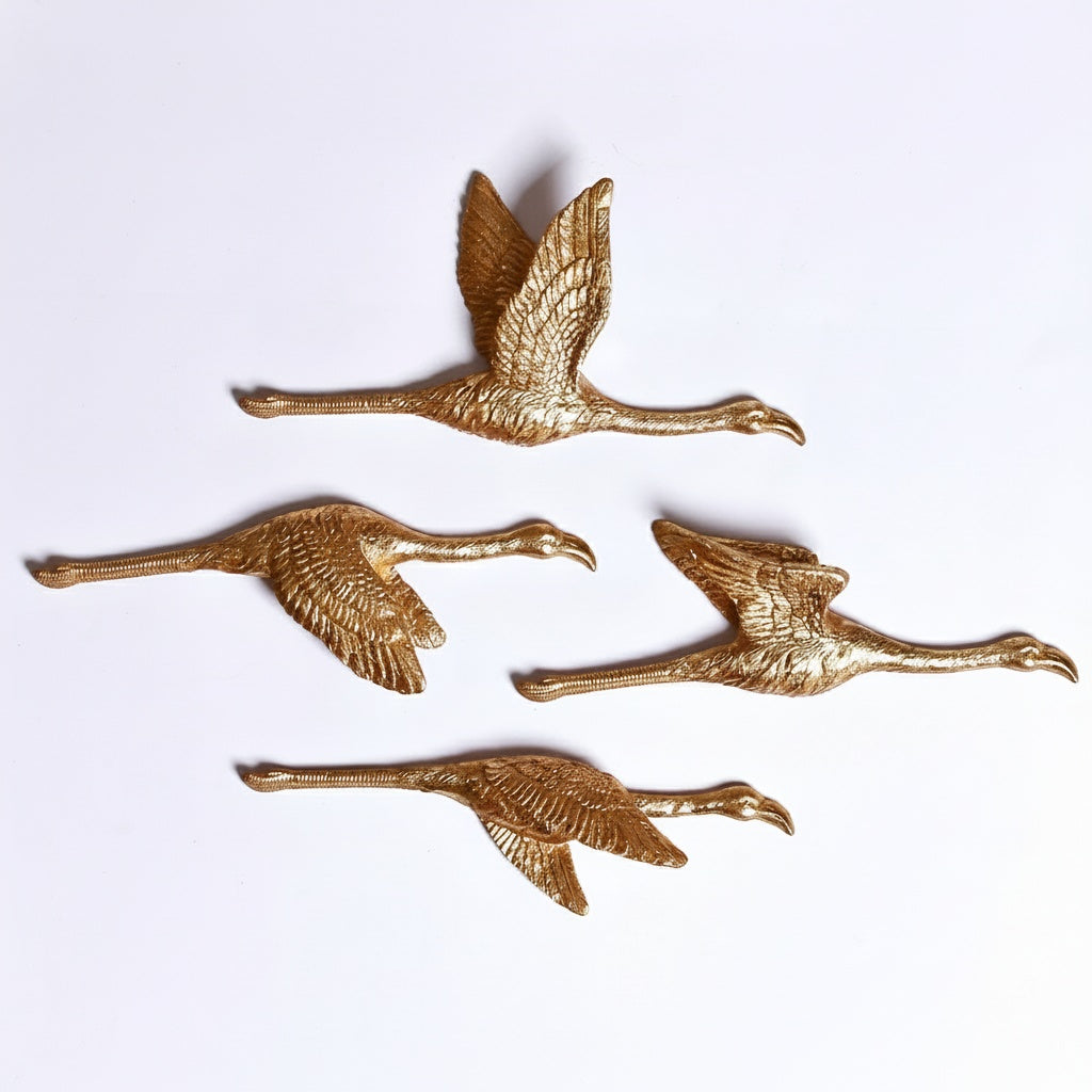 Golden & Pink Flight Wall Decor